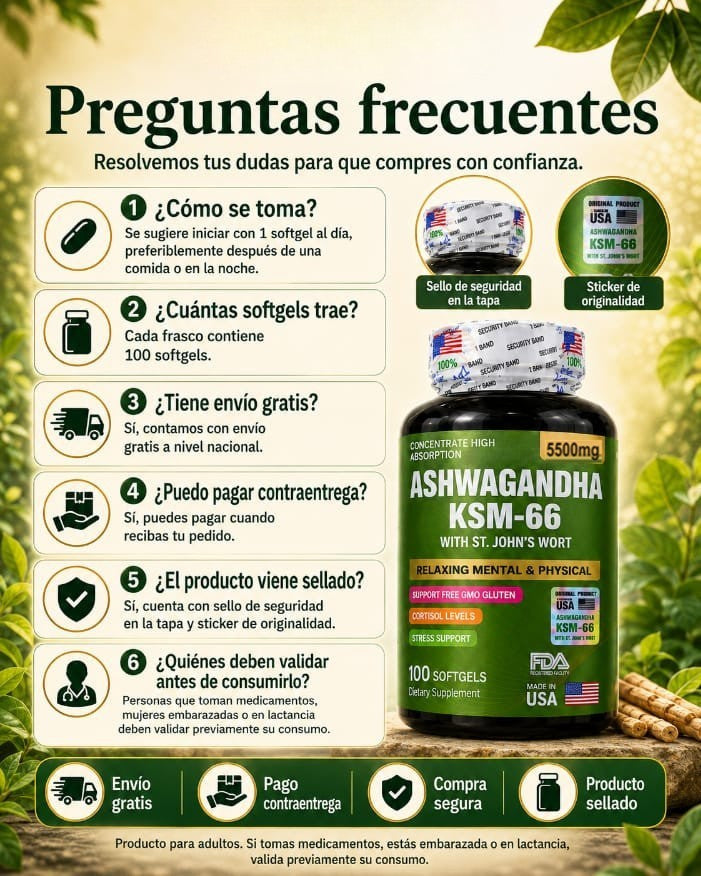 Preguntas frecuentes sobre Ashwagandha KSM-66
